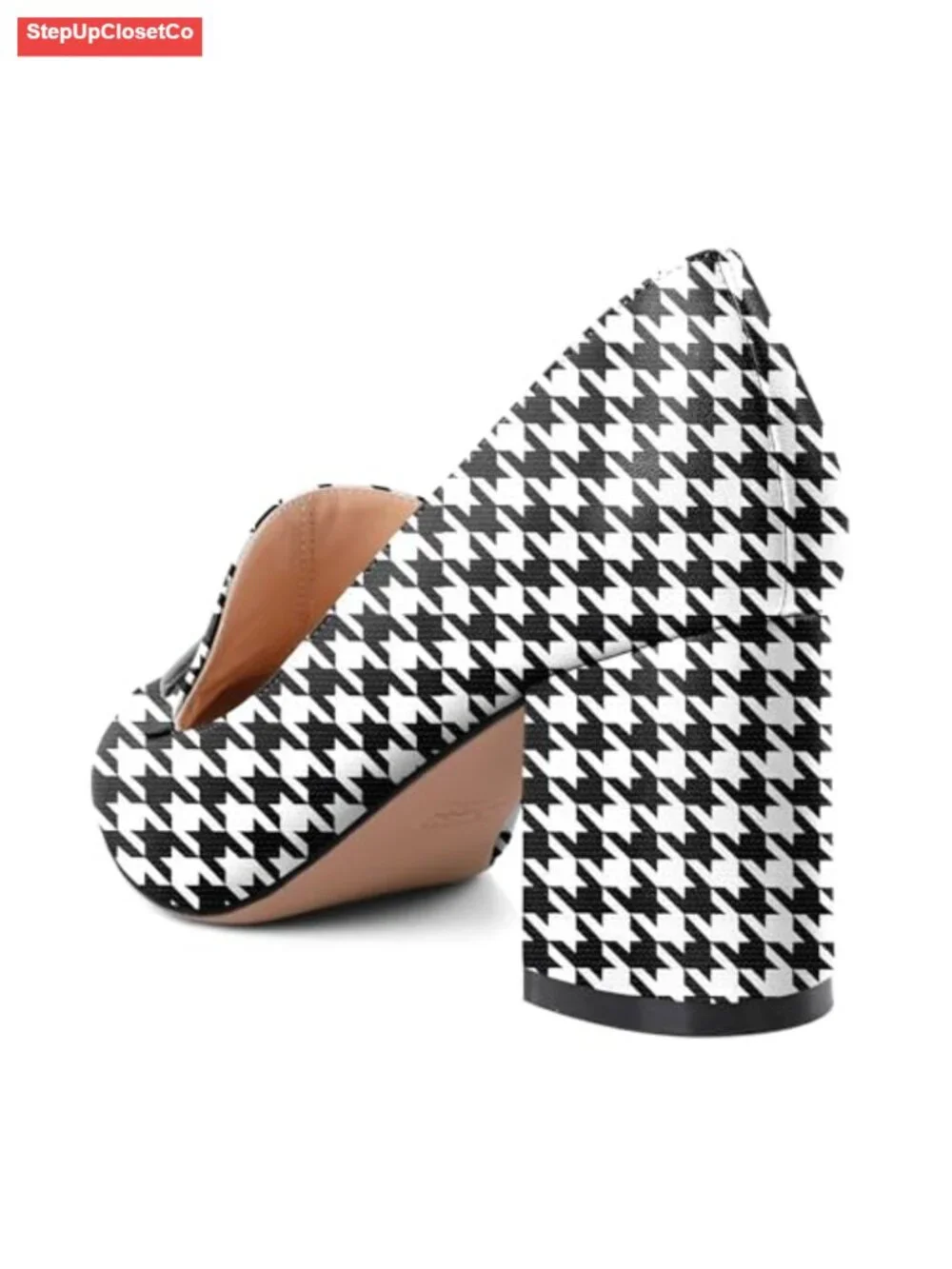 Heeled Loafers for Women Block Chunky Heels Round Toe Pumps Work Shoes 2.5 Inch