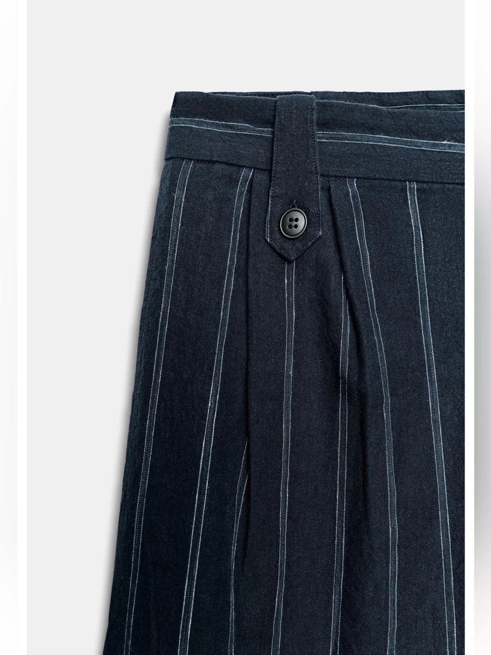 Zara navy pinstripe