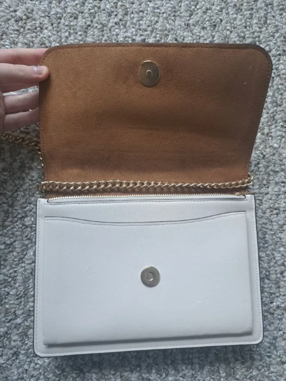 White Coach Klare Leather Crossbody Bag Women's
