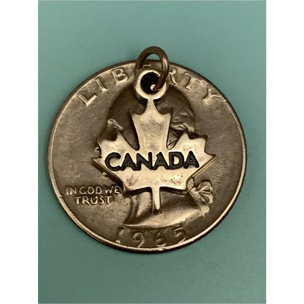 .925 Canada Sterling Silver Jewelry Charm #travel