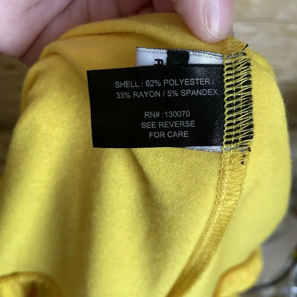 Coogi Bright Yellow Sundress With Ruffle & Chain Accent - Size 1X - Rhinestones