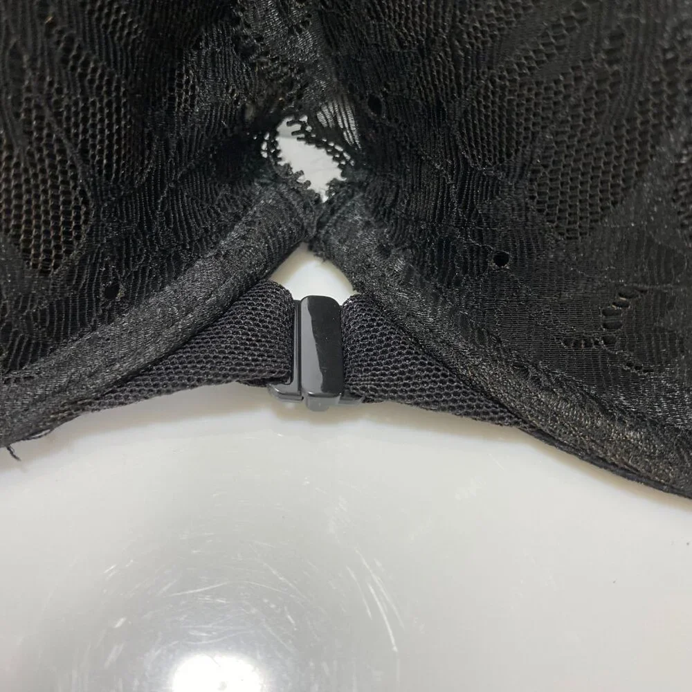 Victoria's Secret black Butterfly Lace Racerback Bra Very Sexy Dream Angels 34DD