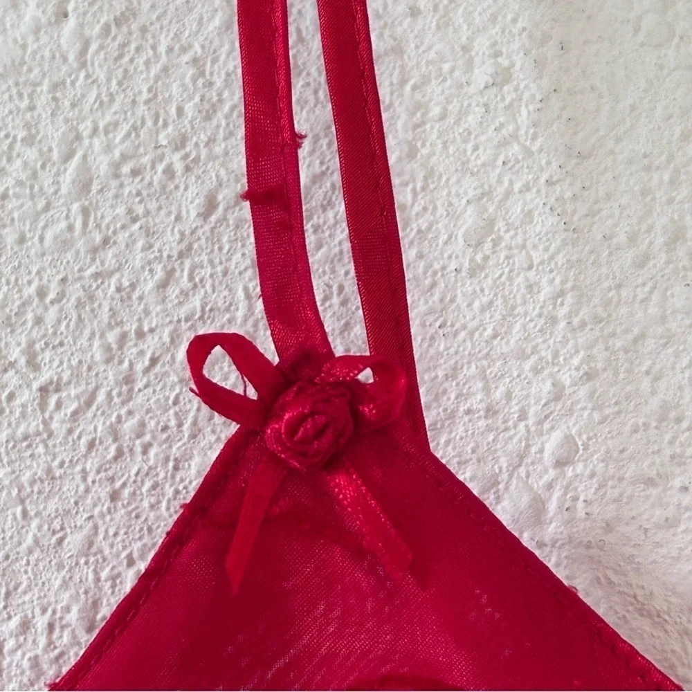 Secret Treasures Women’s Slip Cami XL Red Hearts Intimate Date Sexy Feminine