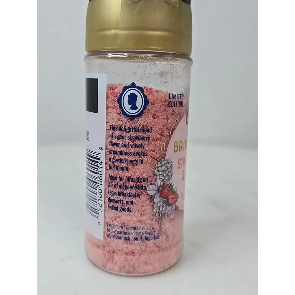 McCormick Bridgerton Strawberries & Cream Finishing Sugar Limited Edition NEW
