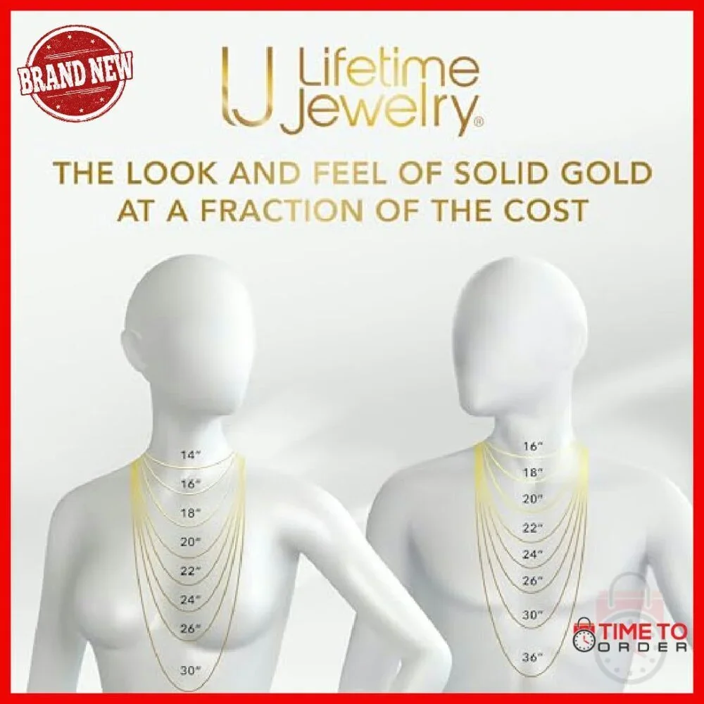 24k Gold Plated Cuban Link Chain Necklace Solid Diamond Cut