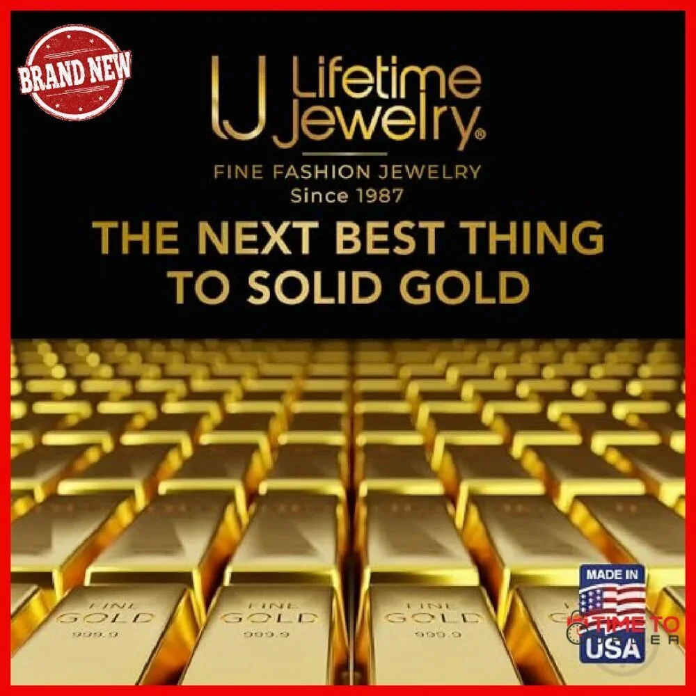24k Gold Plated Cuban Link Chain Necklace Solid Diamond Cut