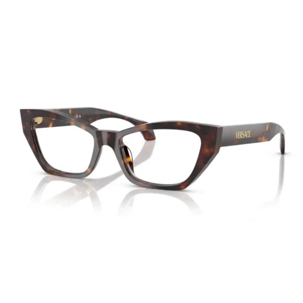 NWT Versace 0VE3373U-GB1-54 Brown Cat-Eye 54mm Glasses