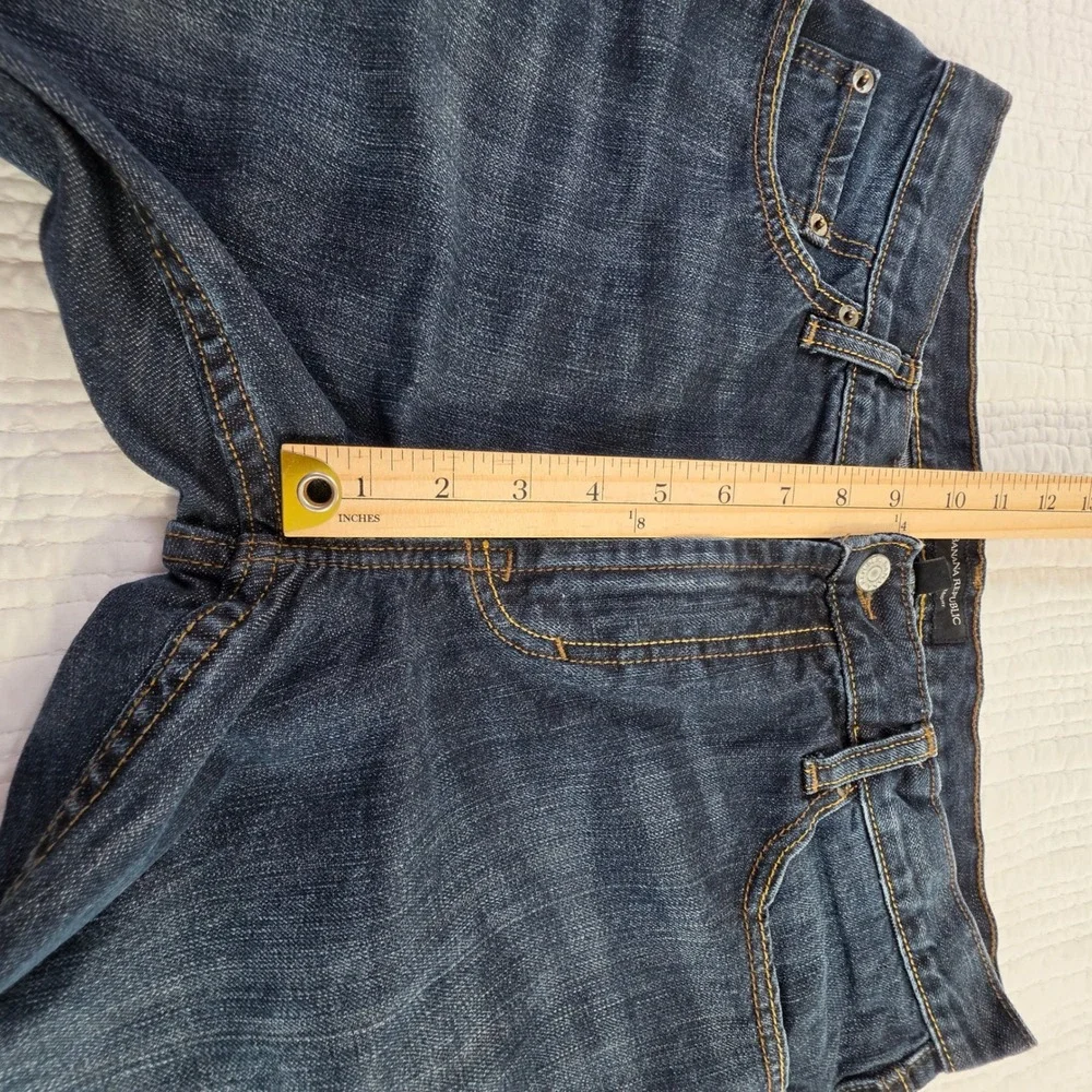 Banana Republic Vintage Straight Mens Jeans Dark Wash Denim 33x30 Blue Cotton