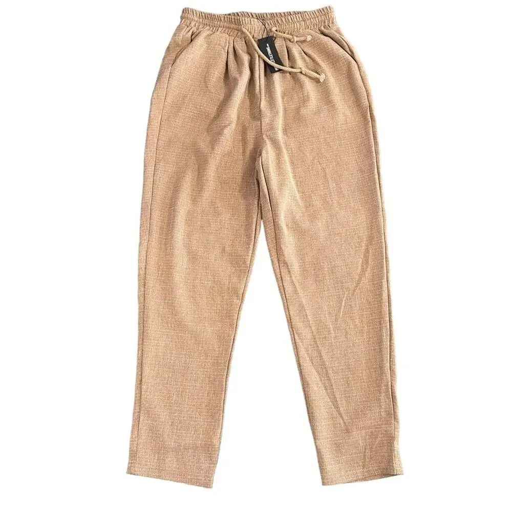 Pretty Little Thing Women's Taupe Diya‎ Casual Trouser Pants Size 2