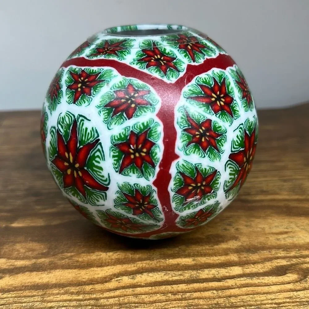 MAGIC GLOW‎ CANDLE Christmas Mood Sitting Venetian Glass Technique Unscented