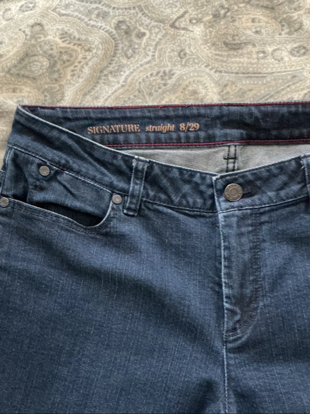Talbots Women's Straight Leg Jeans in Dark Indigo