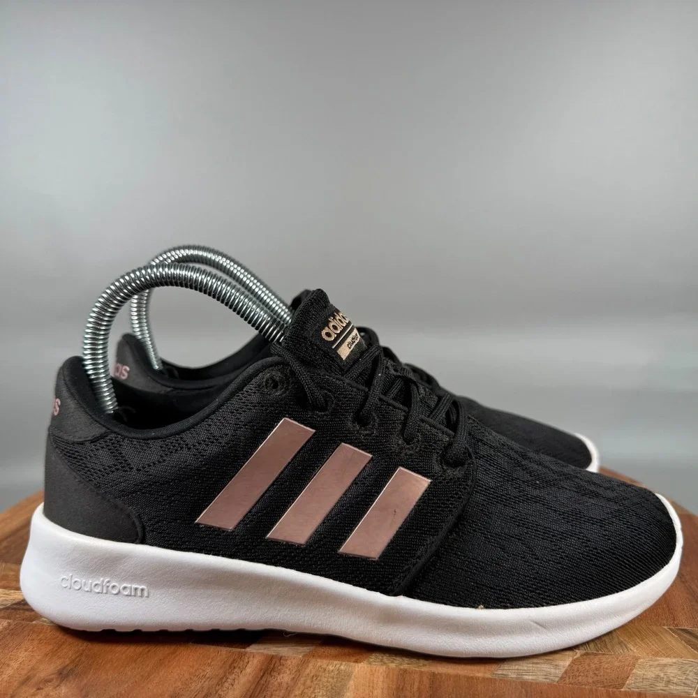 Adidas Women’s Cloudfoam Black & Rose Gold Casual Sneaker