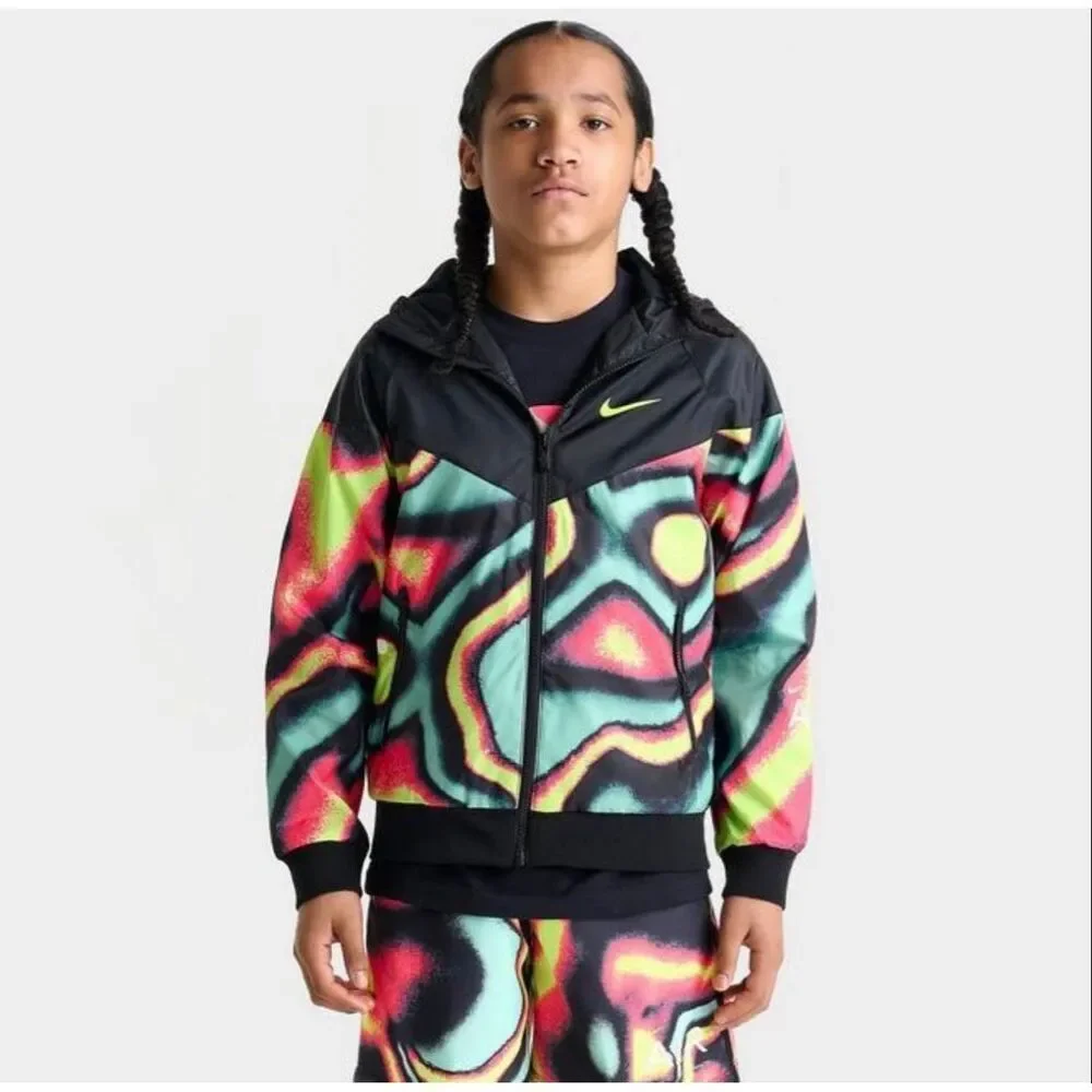Nike Kids Max Volume Windrunner Woven Lined Jacket size XS 6-7 NWT
