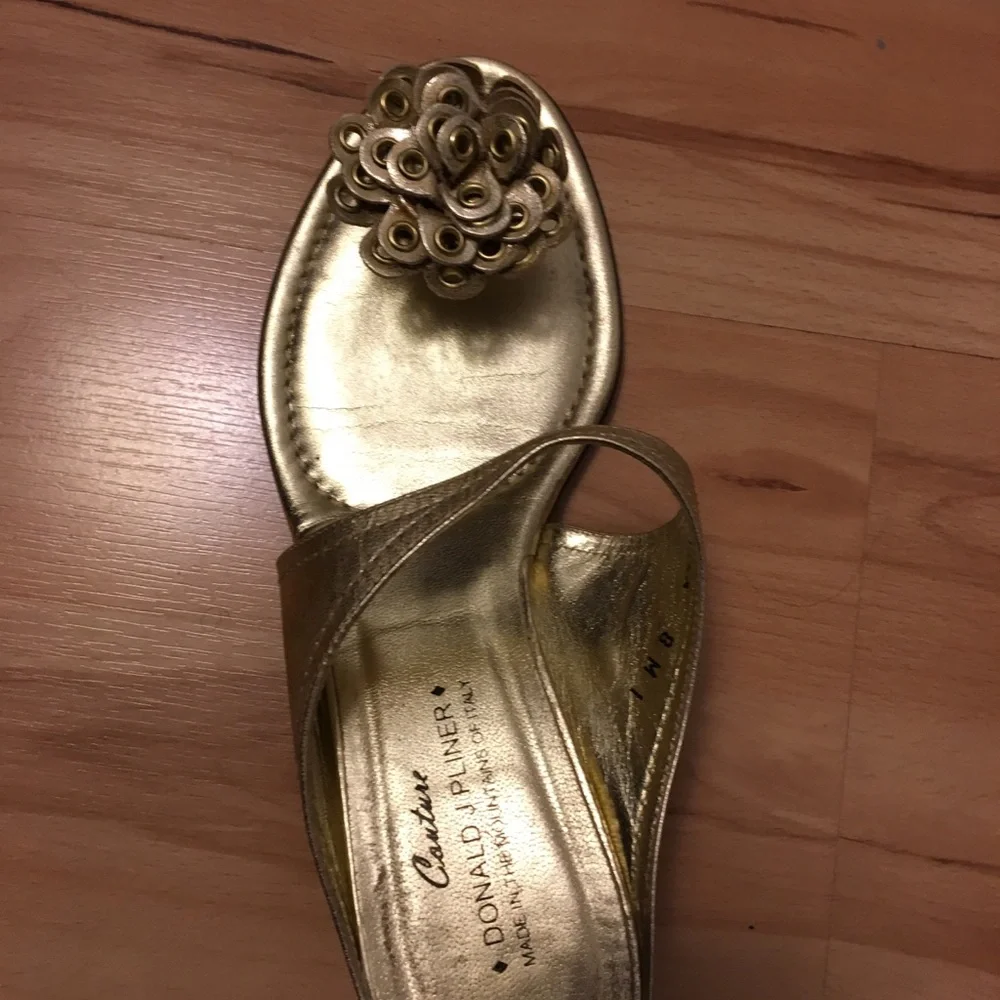 Donald J. Pliner couture gold sandal