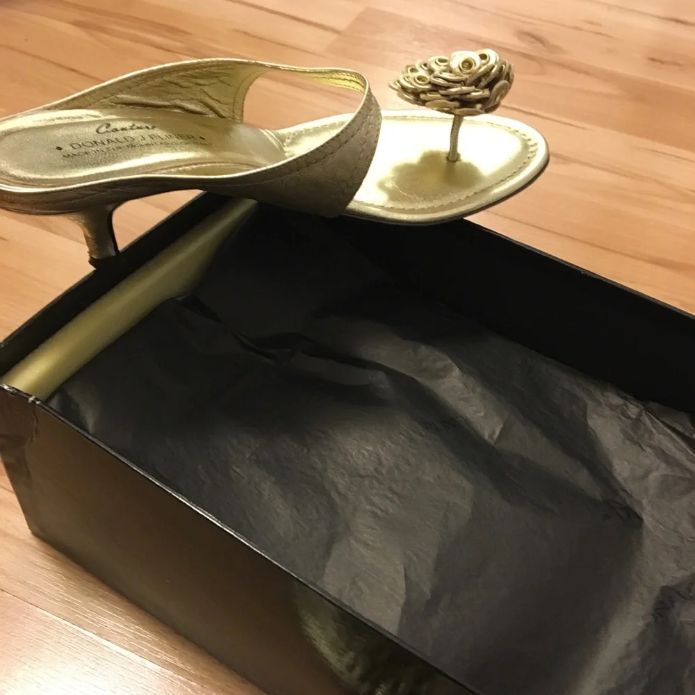 Donald J. Pliner vintage gold couture