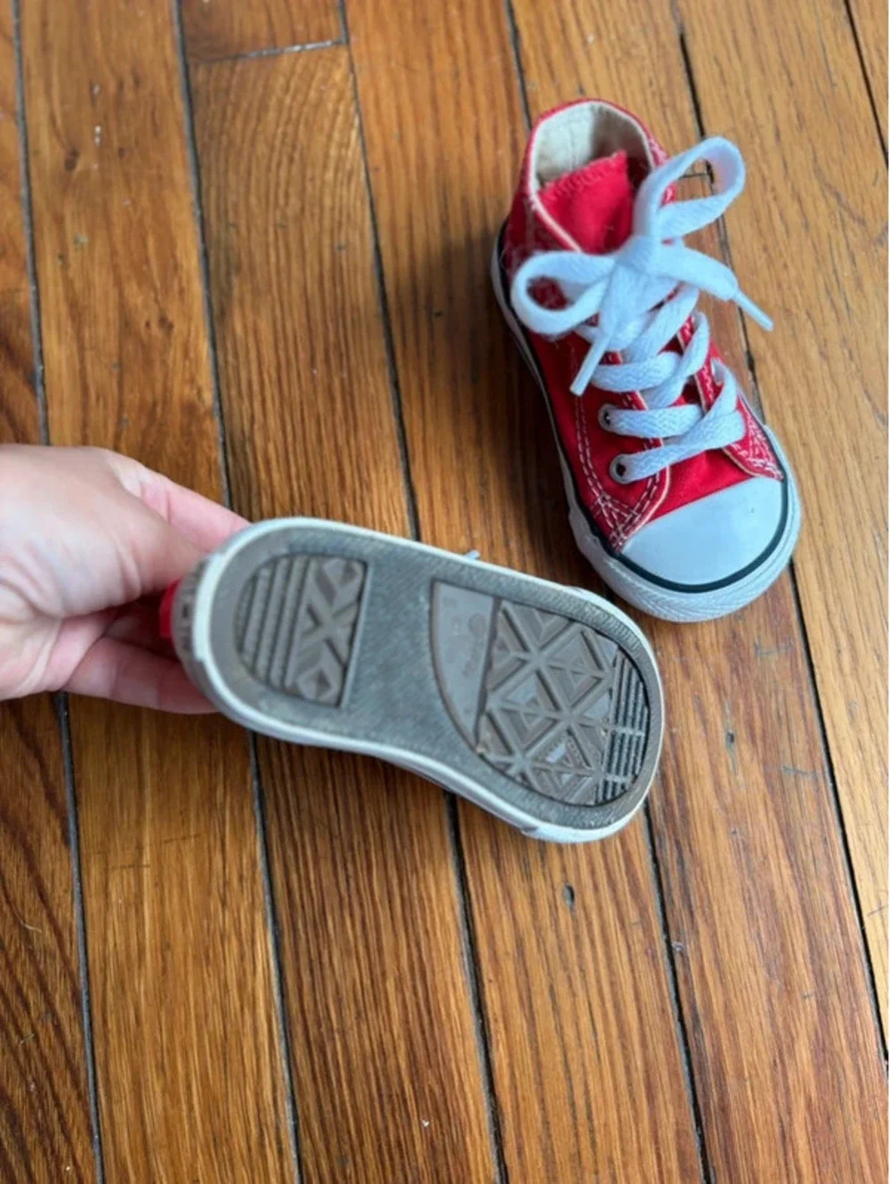 5C Toddler Red Converse High Tops Sneakers
