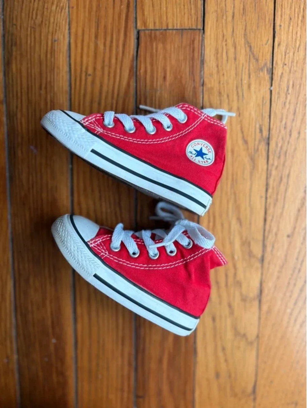 5C Toddler Red Converse High Tops Sneakers