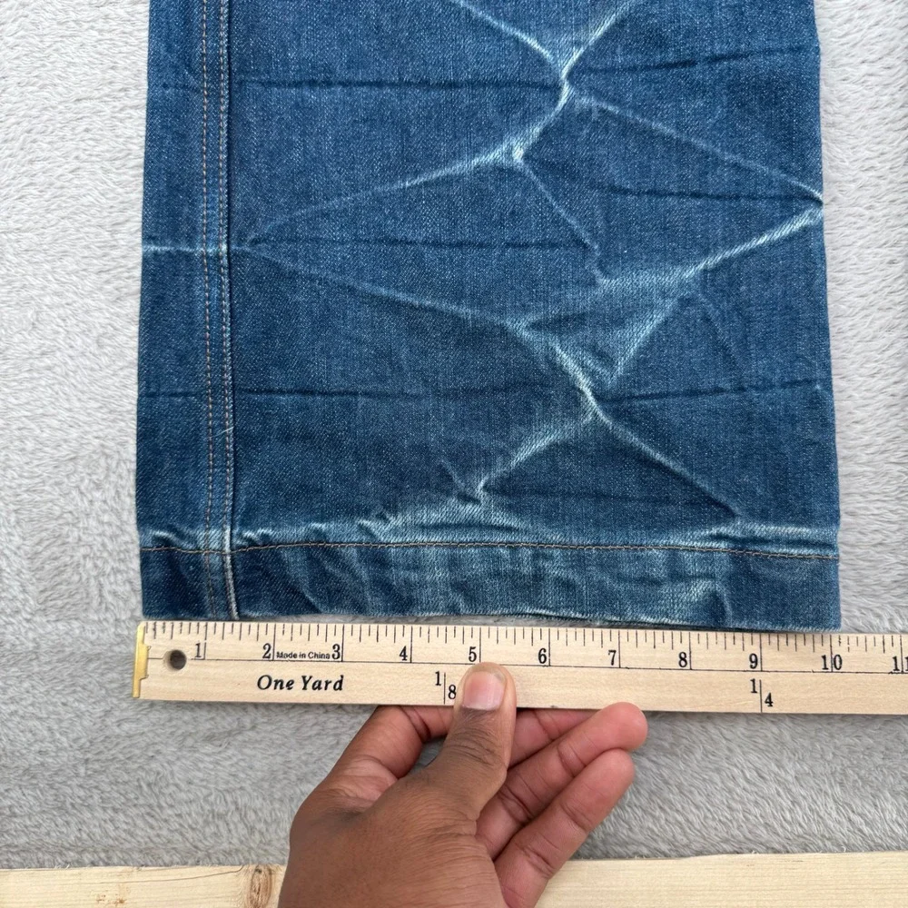 Vintage Y2K Chevignon Jumble Flare Leg Jeans Womens 27 Blue Denim Whisker‎ Wash