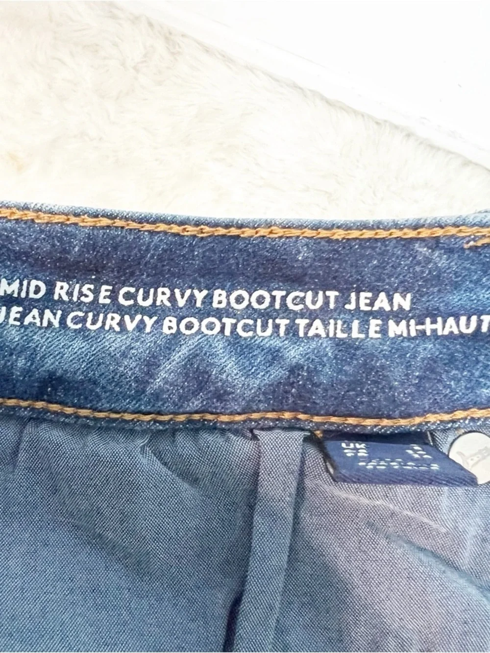 LANDS END MID RISE CURVY BOOT CUT JEANS WOMENS SZ 4 NWT