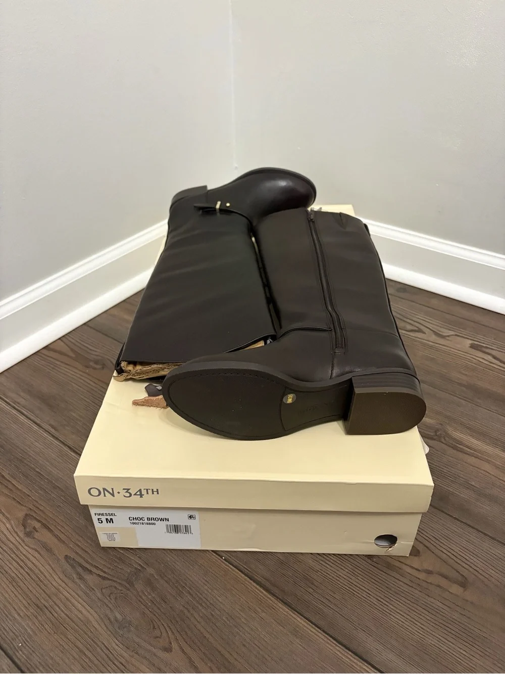 Over-the-Knee Riding Boots in Dark Brown