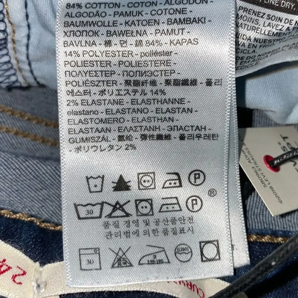 Levi’s premium curvy skinny mid-rise darkwash jeans size 24 casual
