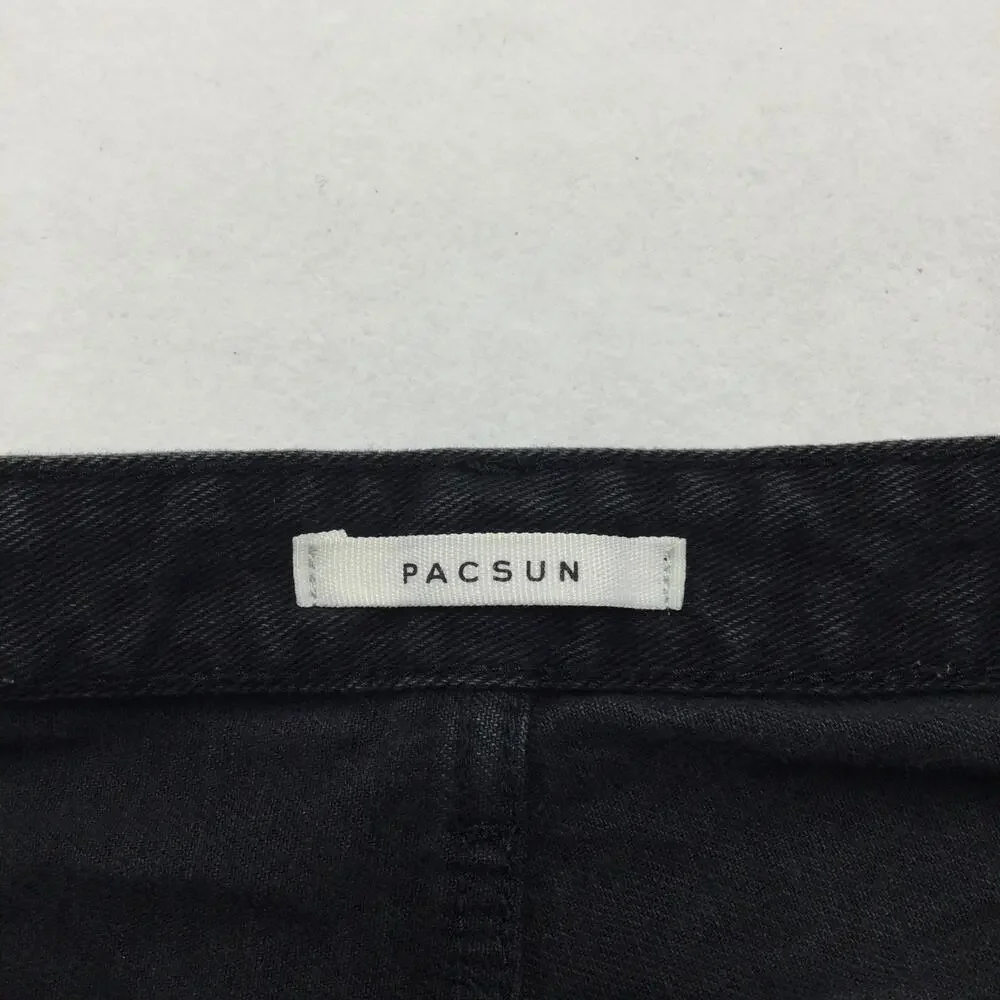 PacSun 90s Boyfriend Jeans Womens 29 Black High Rise Distressed Relaxed Denim