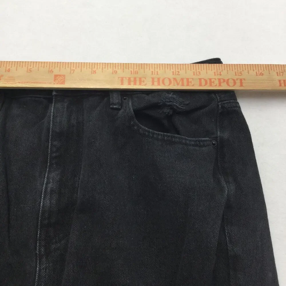 PacSun 90s Boyfriend Jeans Womens 29 Black High Rise Distressed Relaxed Denim