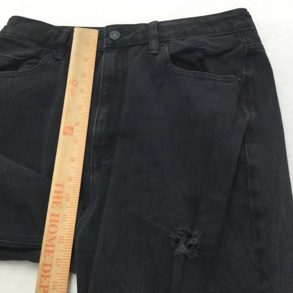 PacSun 90s Boyfriend Jeans Womens 29 Black High Rise Distressed Relaxed Denim