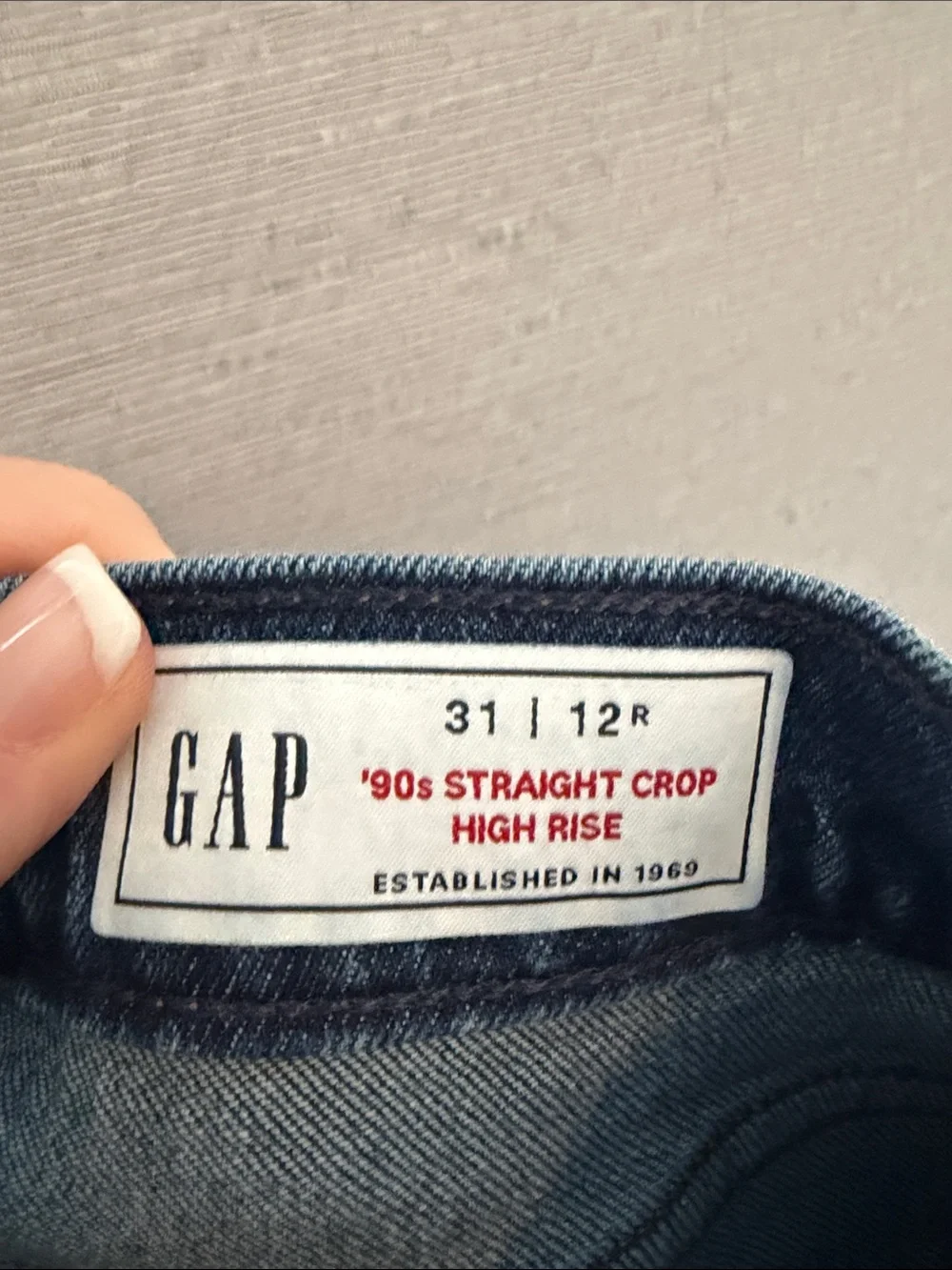 Gap 90’s Straight Leg Crop High Rise