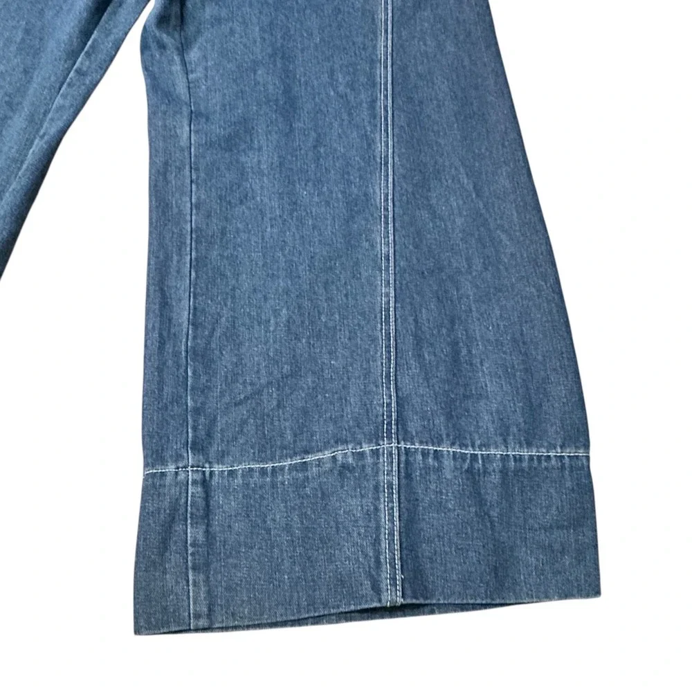 Cider Palazzo Jeans Women 0XL Blue Excellent Wide Leg Seam Denim