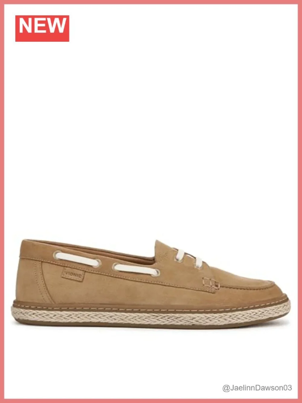 Vionic Bay Women's Boat Shoes Suede Arch Support Casual Lace-Up Flats