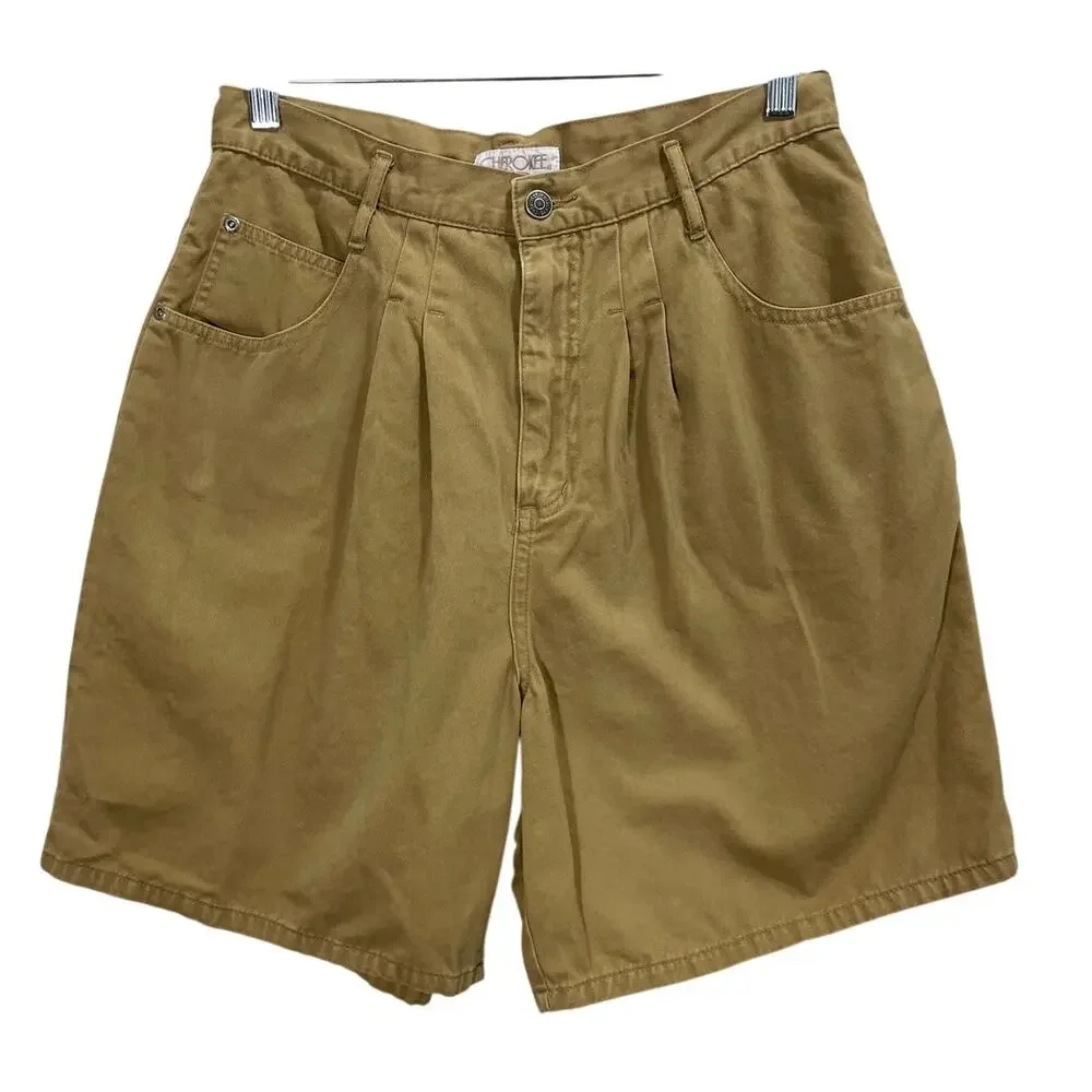 Vintage 90s Cherokee Khaki High-Rise Shorts Women's 29