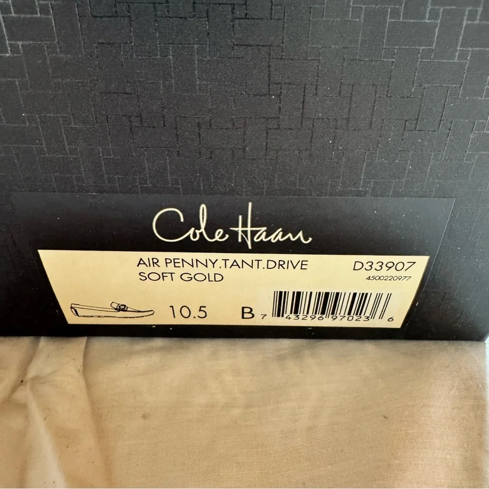 Cole Haan Metallic Gold Leather Loafers