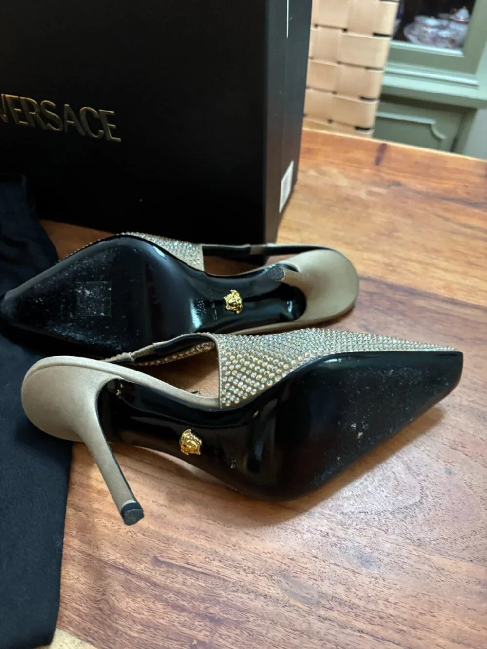 Versace gold rhinestone