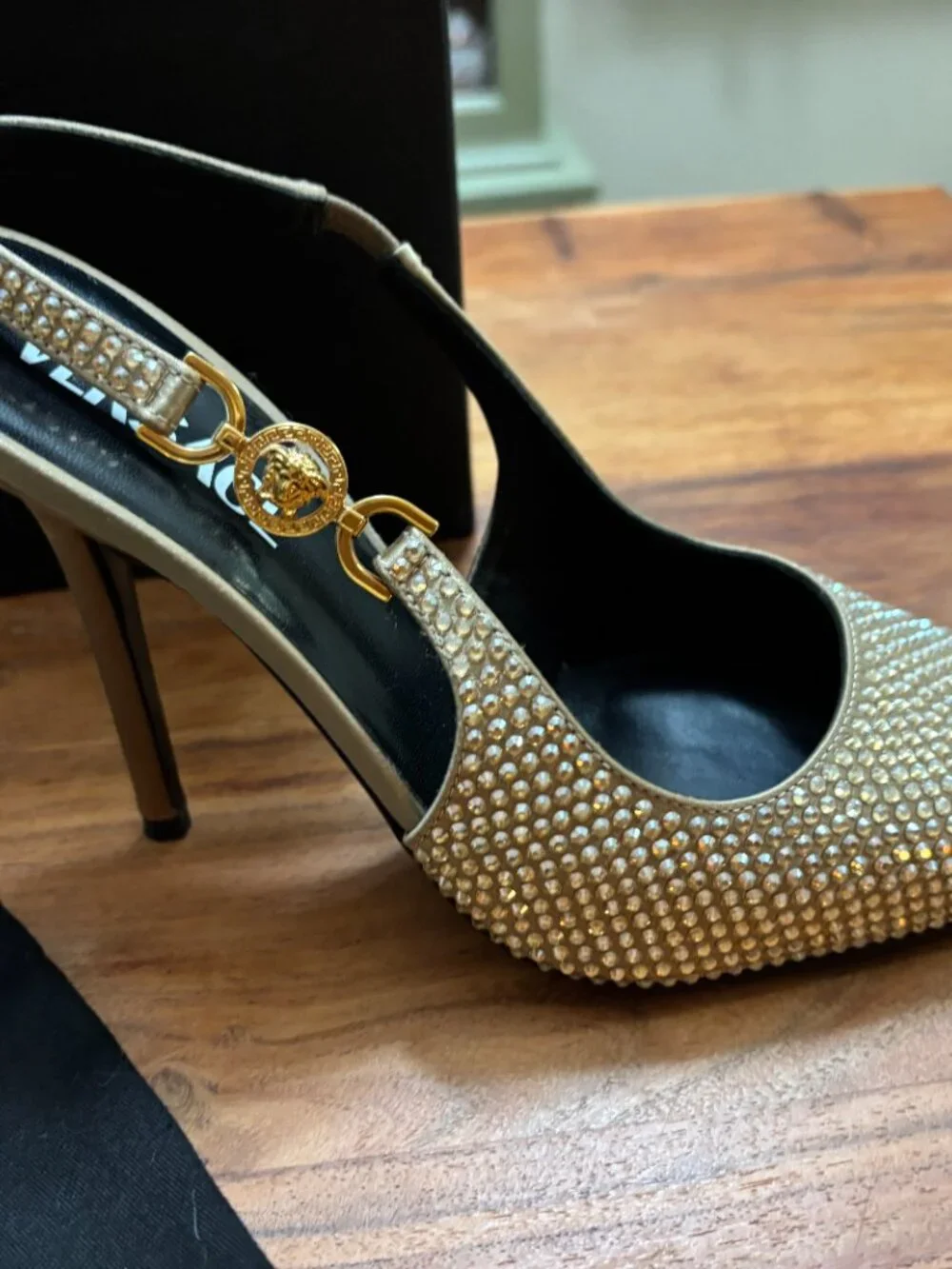Versace gold rhinestone