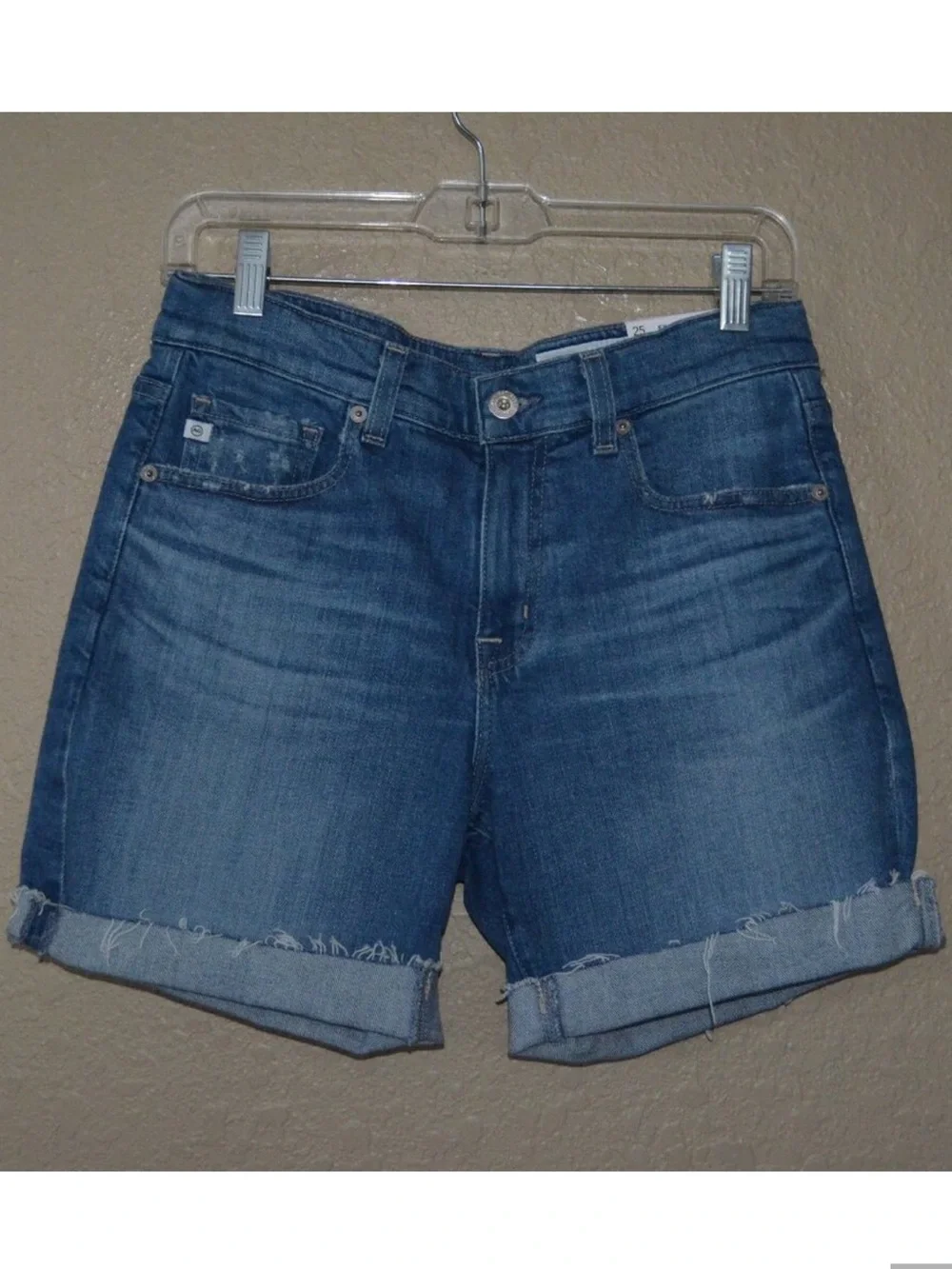 NWT $178 AG Adriano Goldschmied Ex-Boyfriend Mid Rise Bermuda Shorts