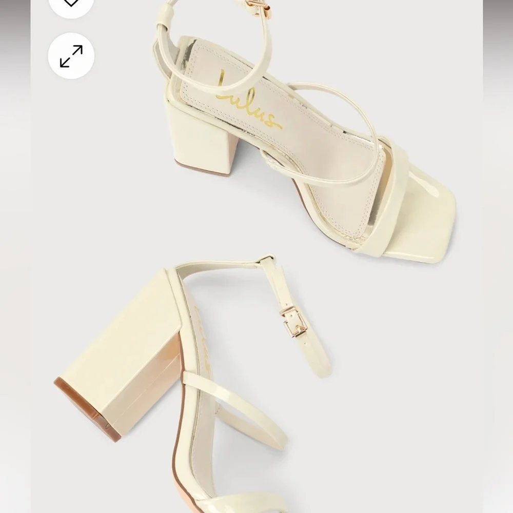 Lulus Mabie Bone Ankle Strap High Heel Sandals
