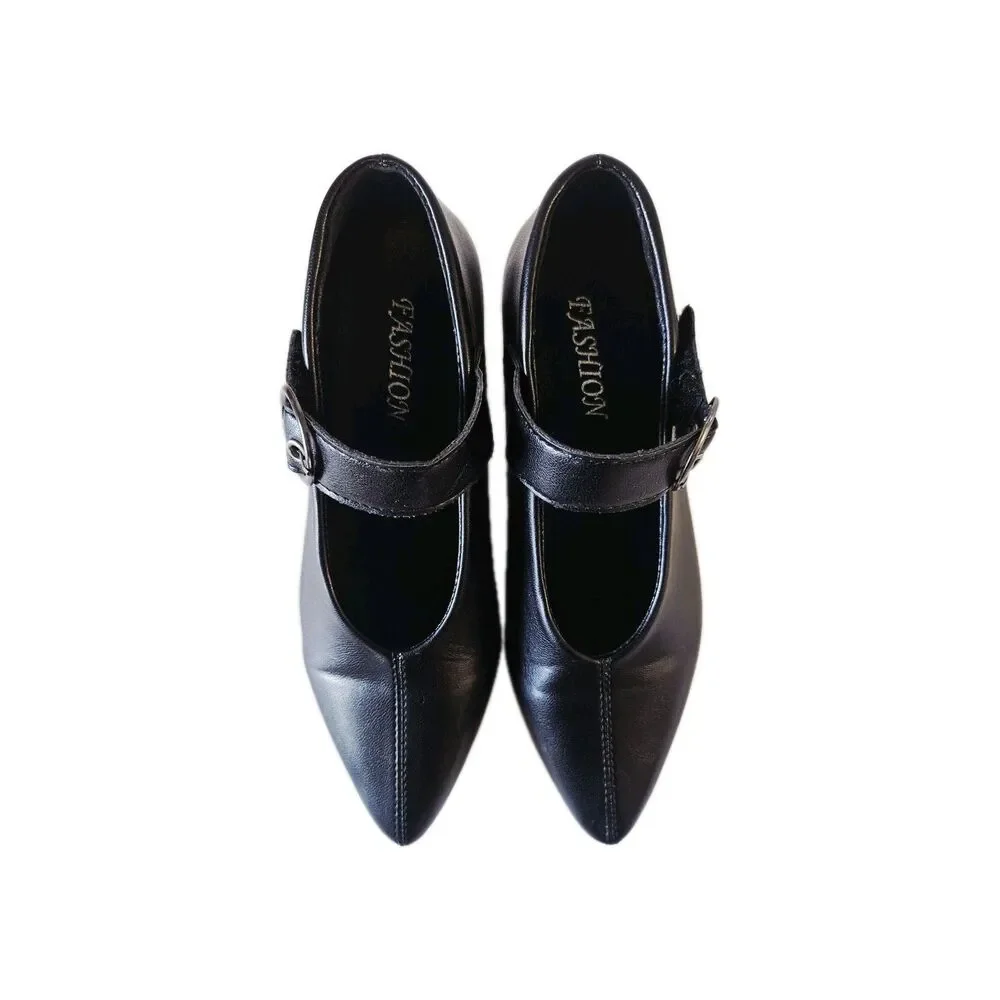 Black High Heel Pumps Party Cocktail Shoes Size 8