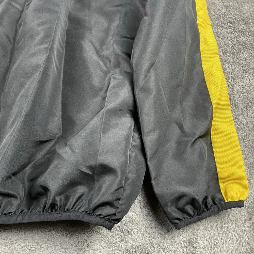 NFL‎ Pittsburgh Steelers Windbreaker Jacket Mens Medium Black Yellow