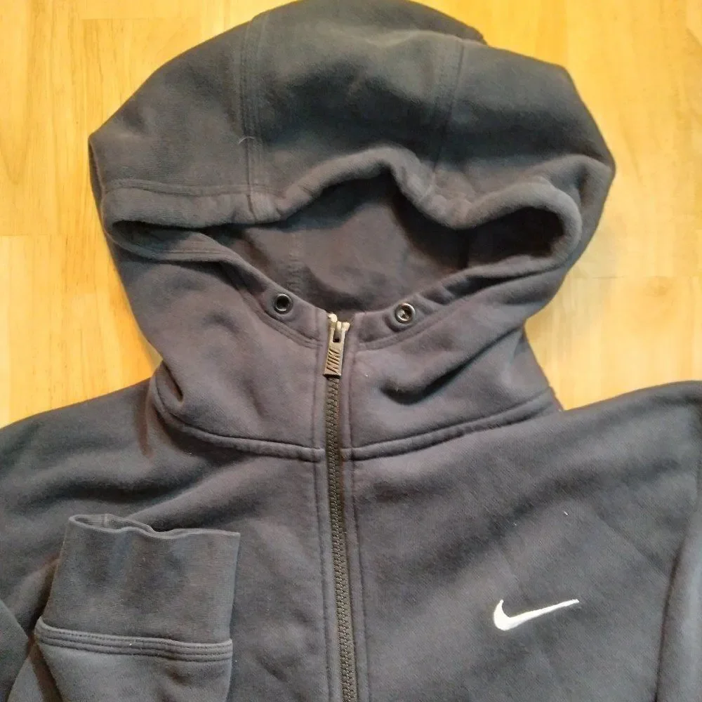 Vintage Y2K Nike Small Swoosh Zipper Hoodie Sweatshirt