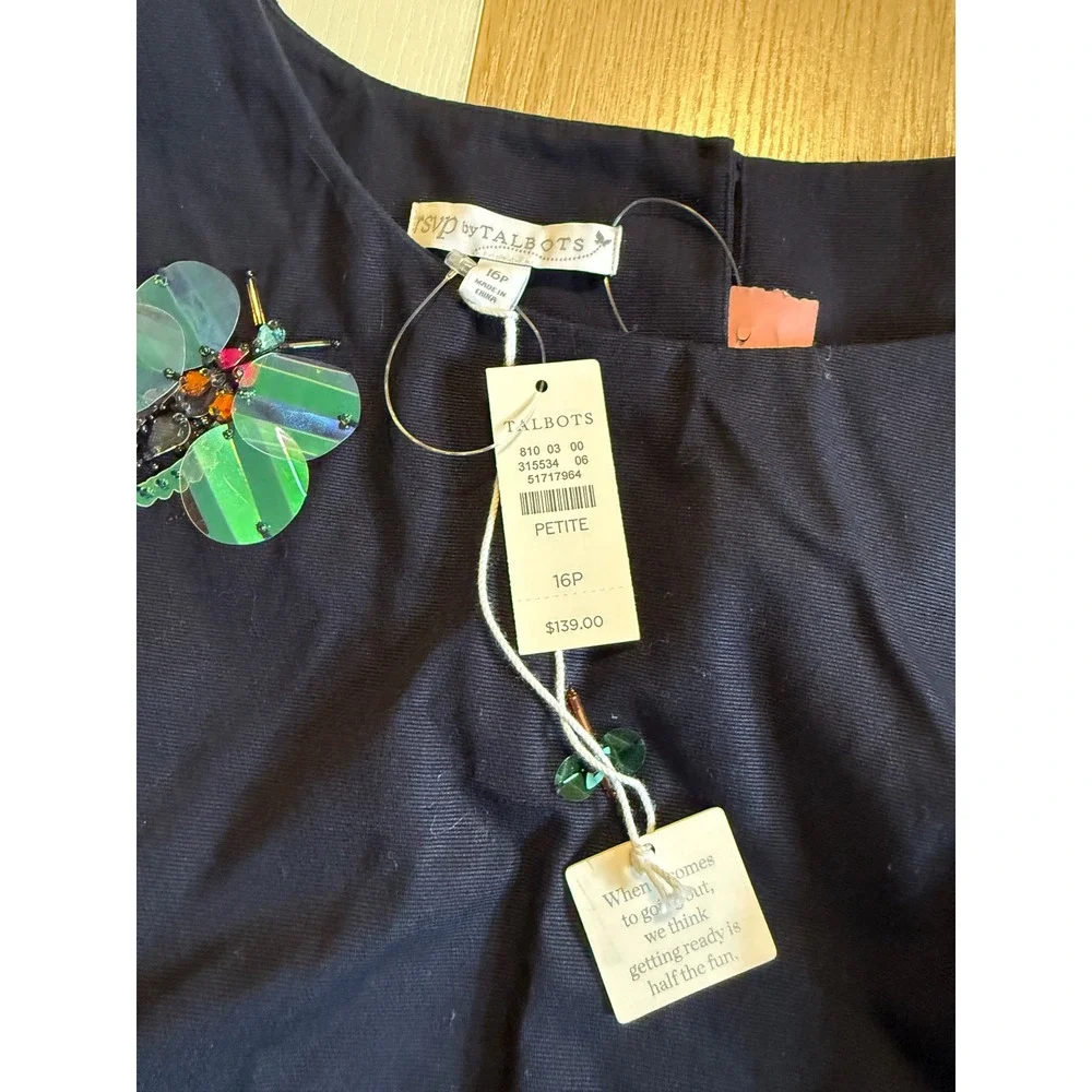 Talbots sleeveless navy