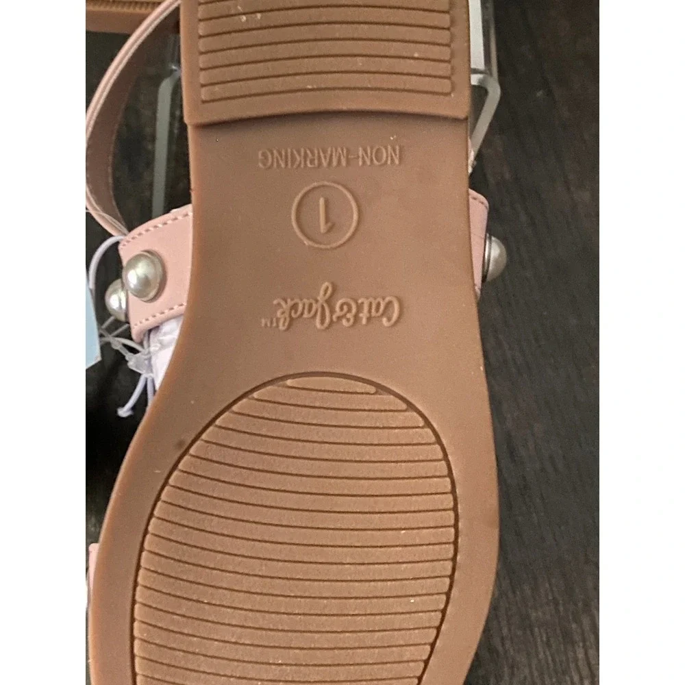 Little Girls Sandals by Cat & Jack Eve Pearl Blush Size 1 New With Tags‎