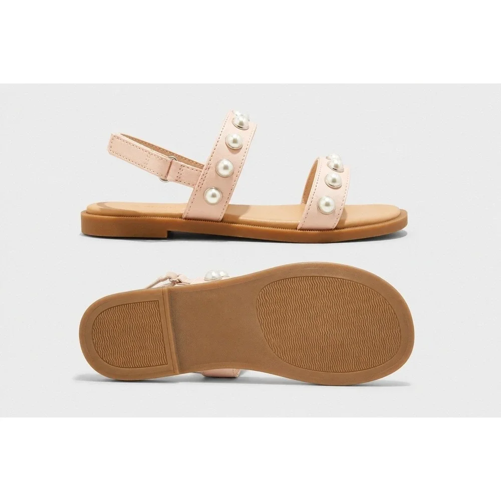 Little Girls Sandals by Cat & Jack Eve Pearl Blush Size 1 New With Tags‎