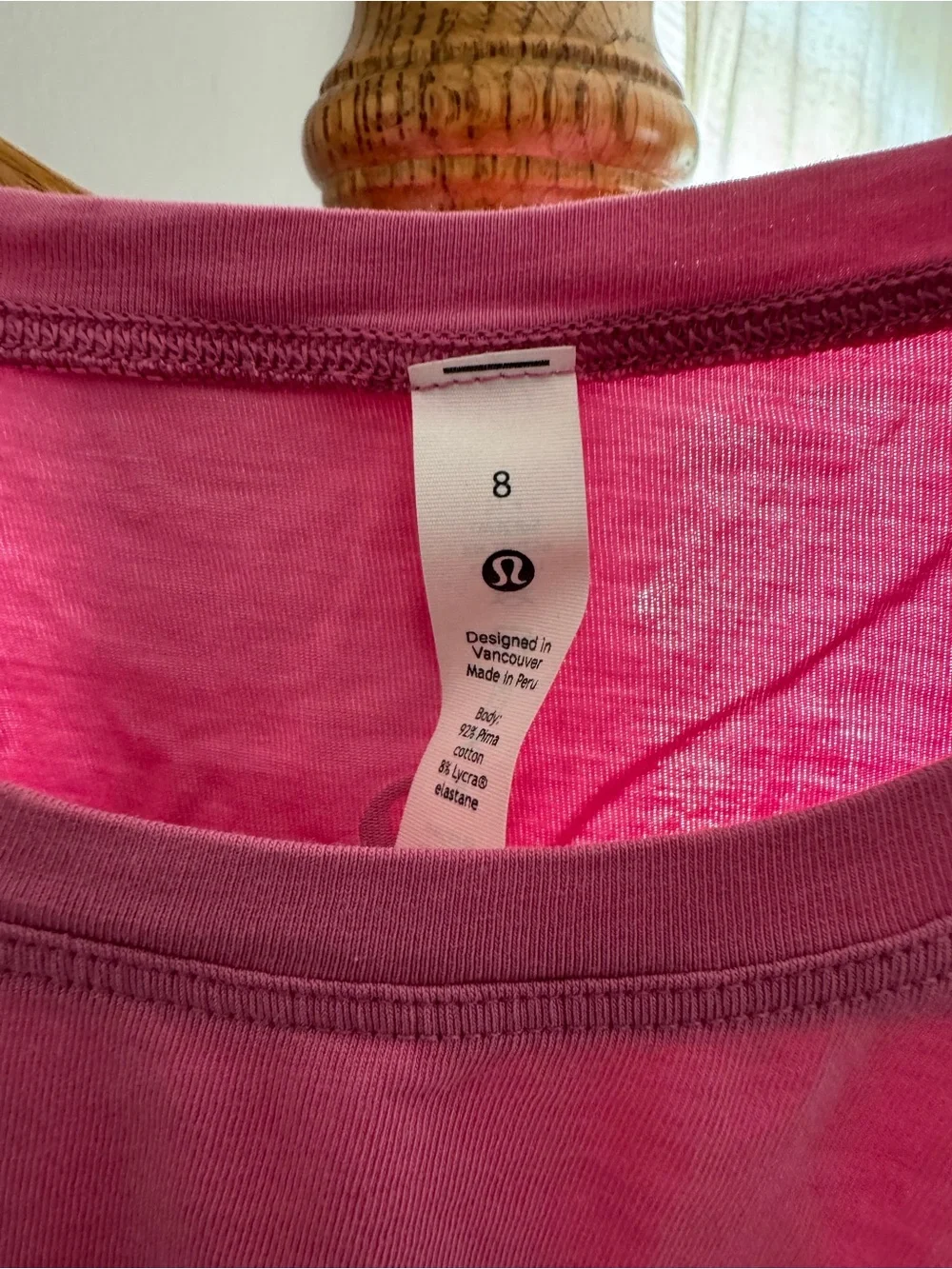 lululemon athletica Pink Short Sleeve Crop Crew Tee