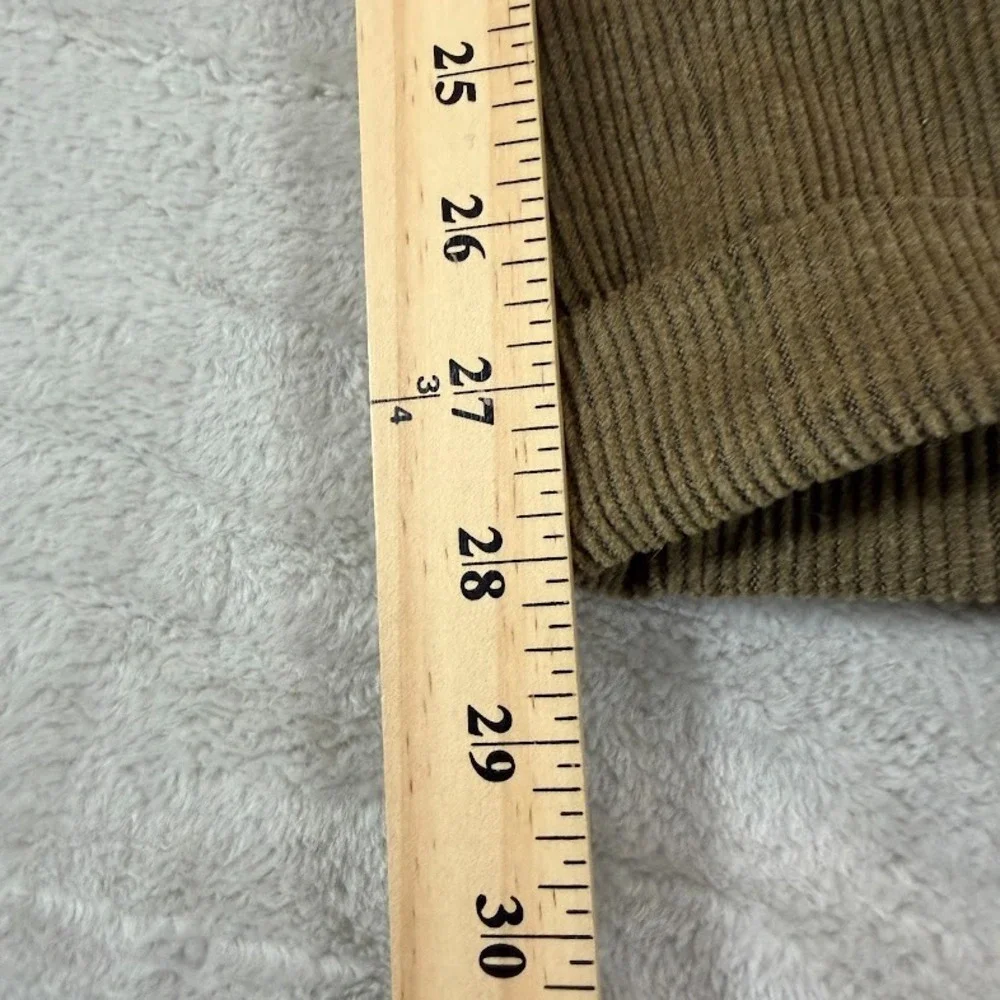 Samuelsohn Mens 33x28 Corduroy Brown Wool Pleated Cuffed Dress Pants Italy EUC