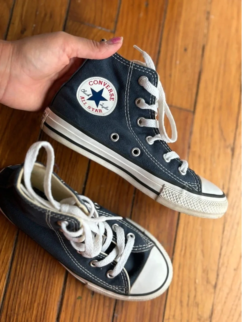 12C Kids Navy Blue Hightop Converse