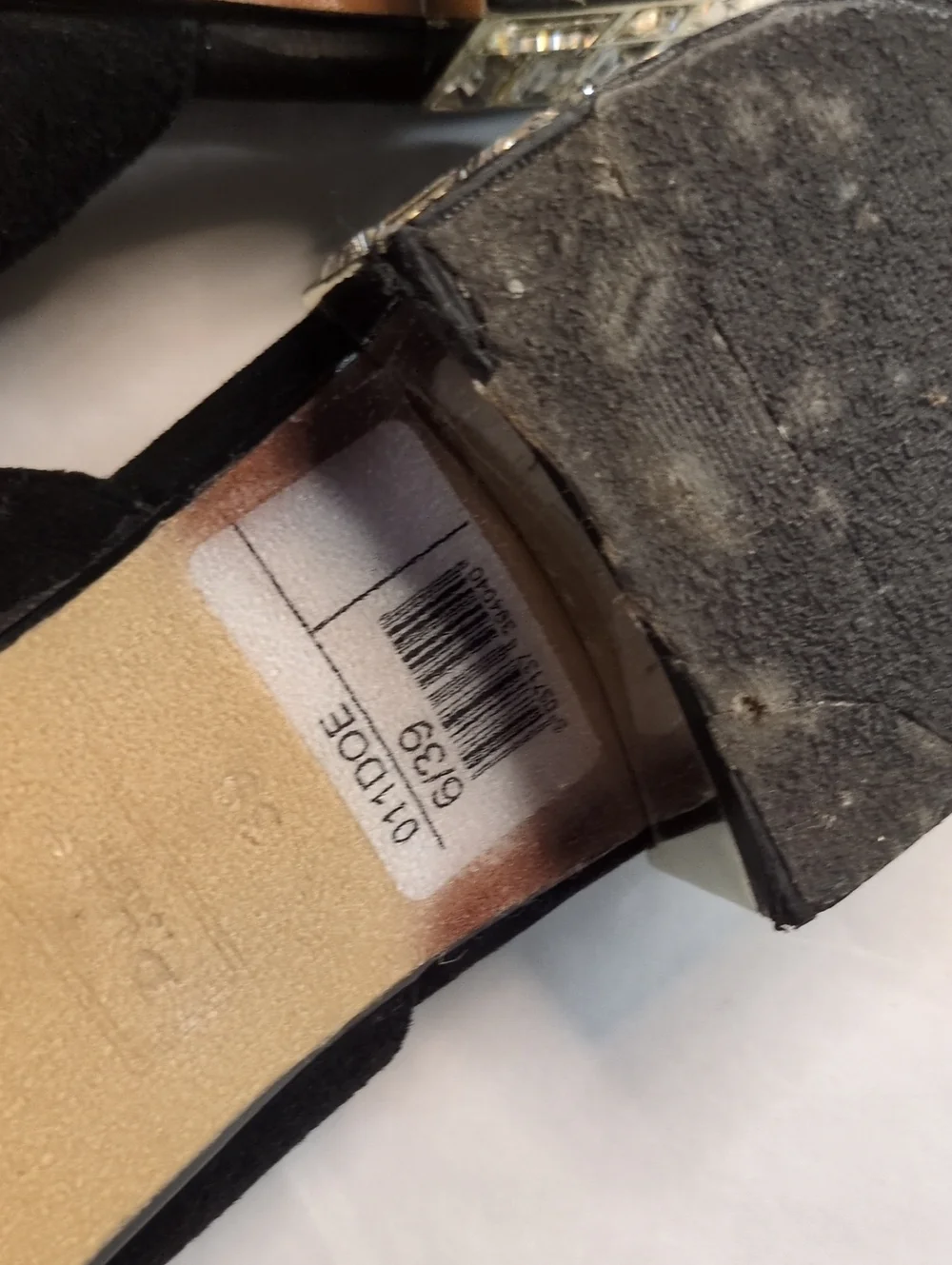 Dune London Velvet Bow Crystal Heel, Size 8M