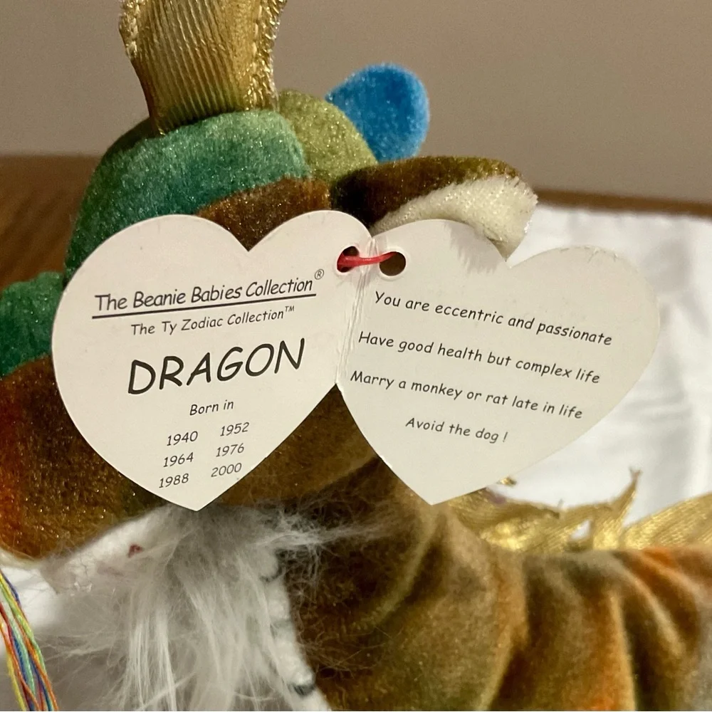 Ty zodiac dragon beanie baby