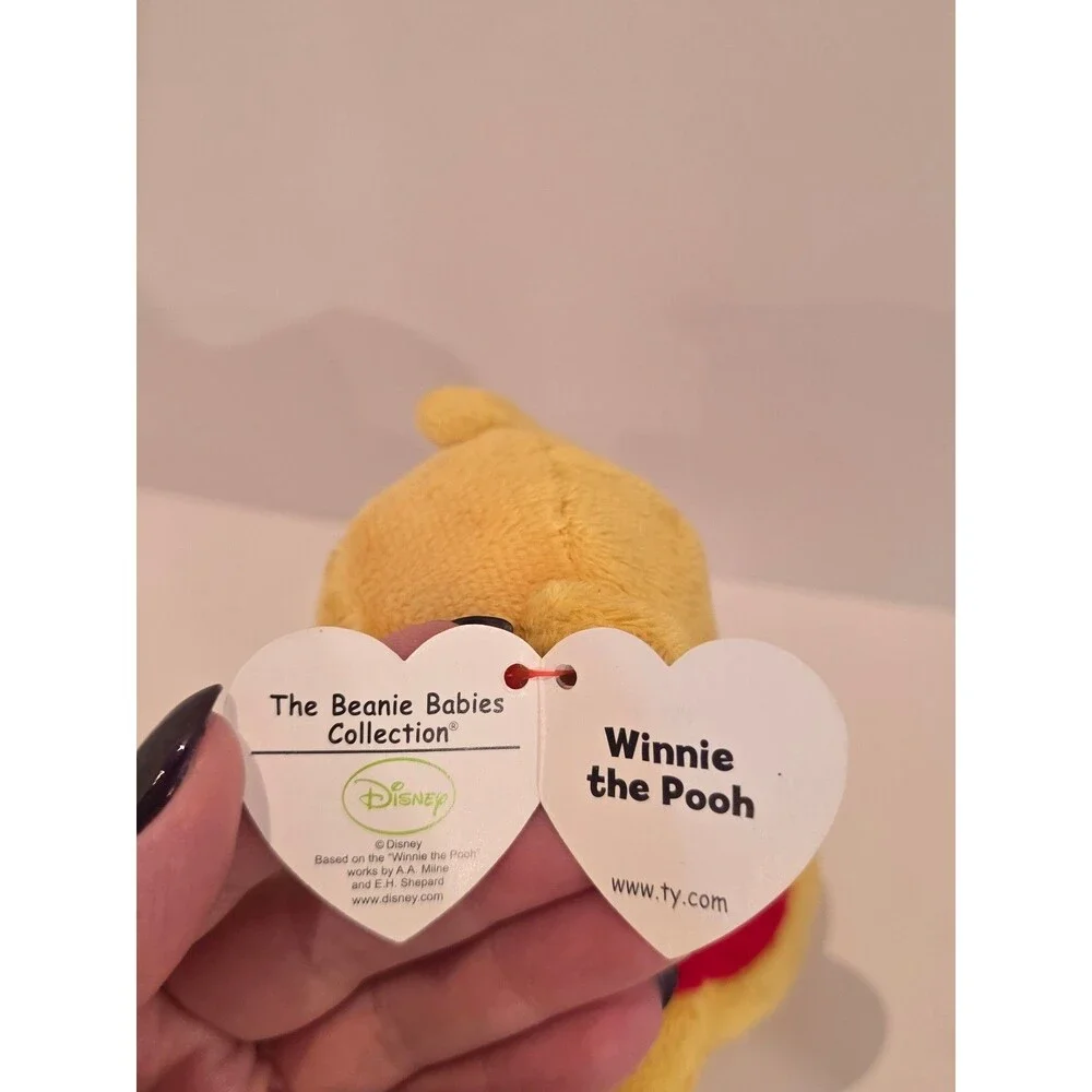TY Beanie Babies Disney Winnie the Pooh Plush Bear 2013 Red Shirt With Tags