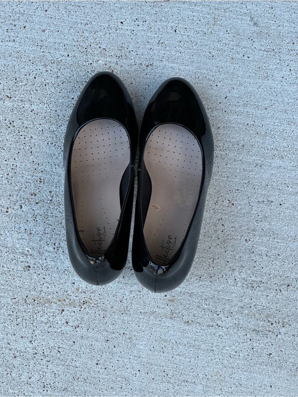 Clarks Black Patent Leather Heels. 8.5